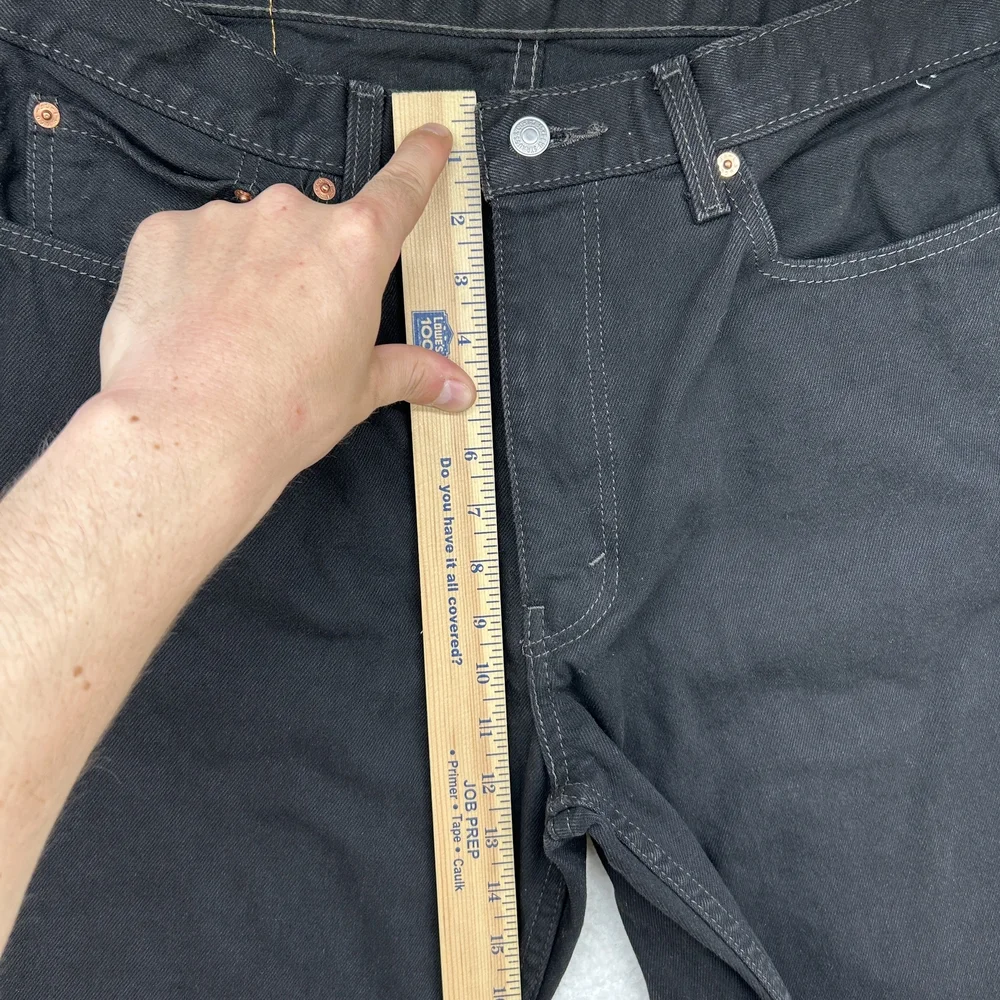 Levi's 550 Jeans Mens 36x32 Relaxed Fit Black Denim Tapered Leg Waterless USA